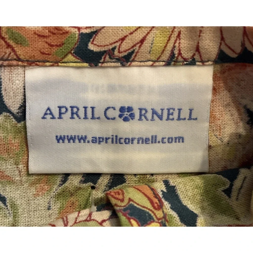 April Cornell Floral Teal Napkins Set 10 16